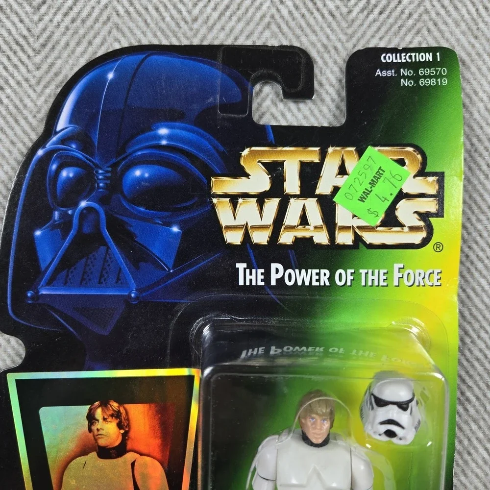 1996 Star Wars POTF Luke Skywalker Stormtrooper Disguise Freeze Frame Green Card